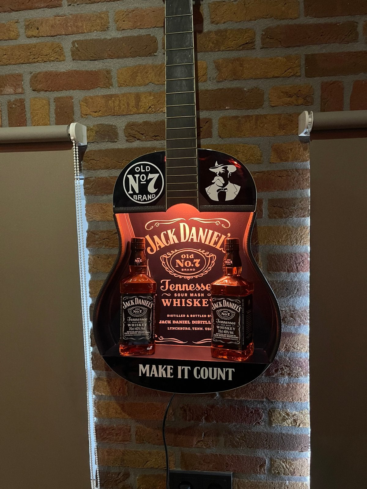 Mancace jack daniels lichtbak gitaar, Ophalen, Nieuw, Lichtbak of (neon) lamp