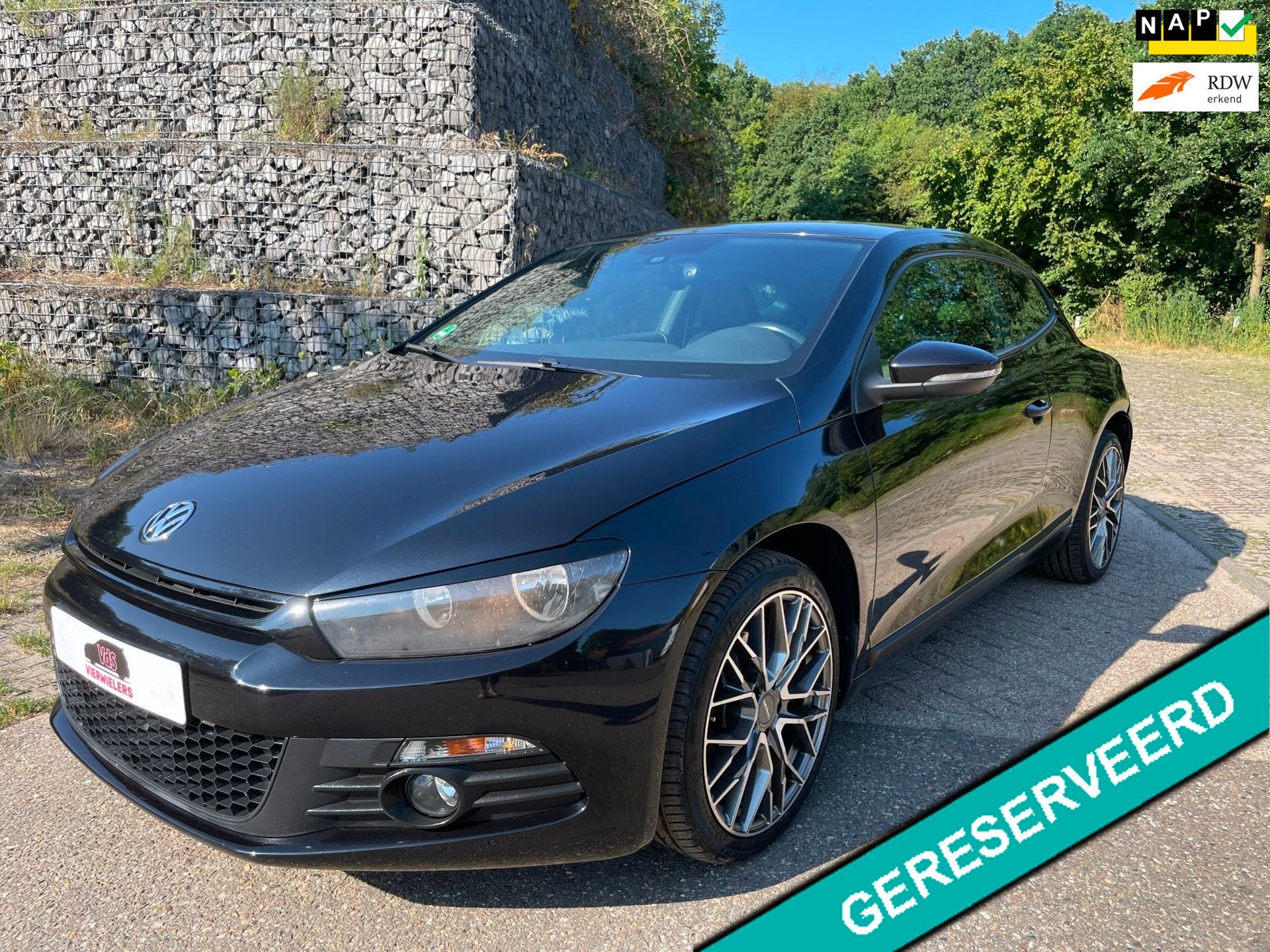 Volkswagen Scirocco 1.4 TSI Highline Airco LMV Half Leder, Auto's, Volkswagen, Voorwielaandrijving, Euro 5, Gebruikt, Zwart