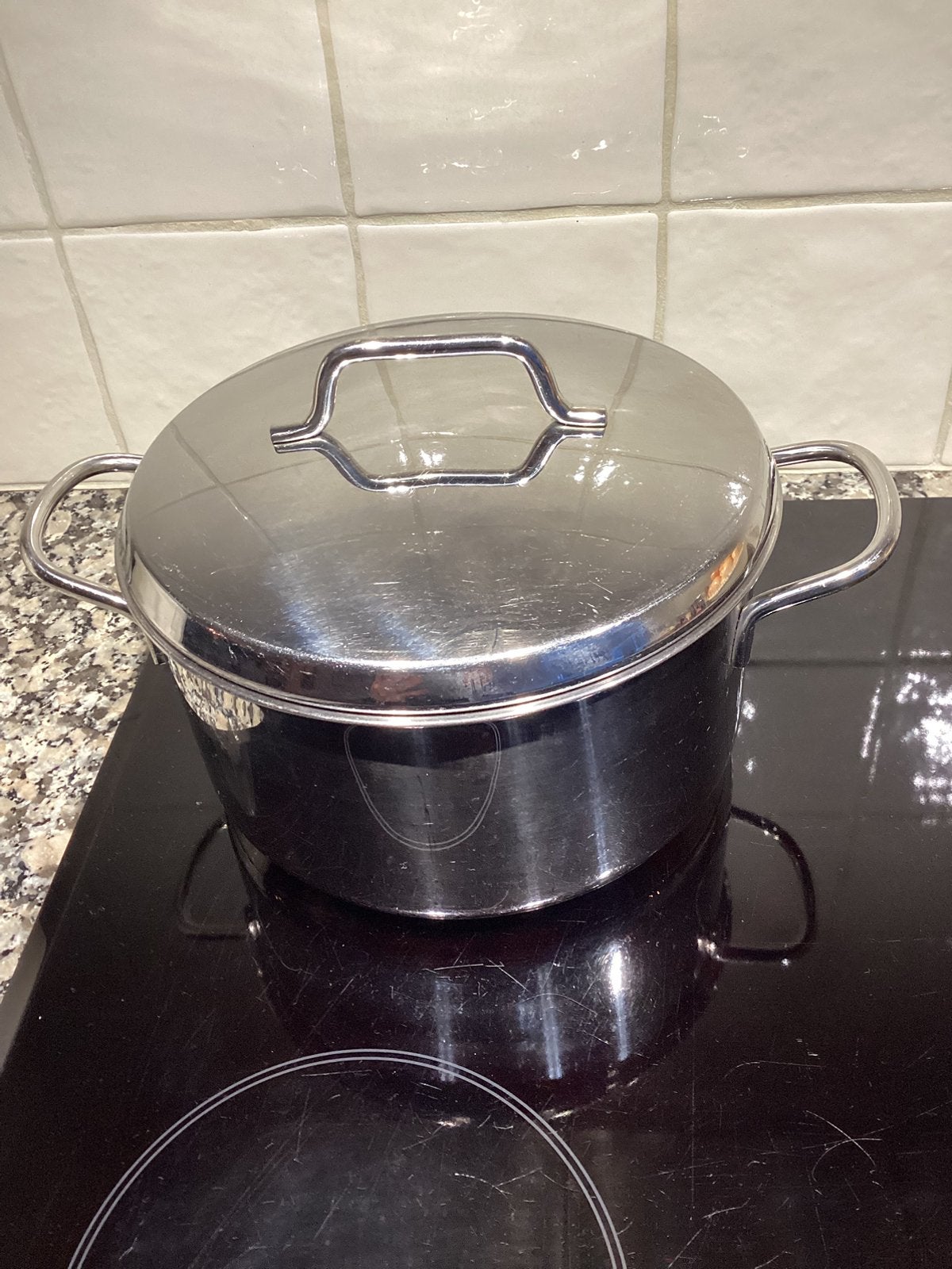 Kookpan Hema, Ophalen, Gebruikt, Met deksel, Rvs