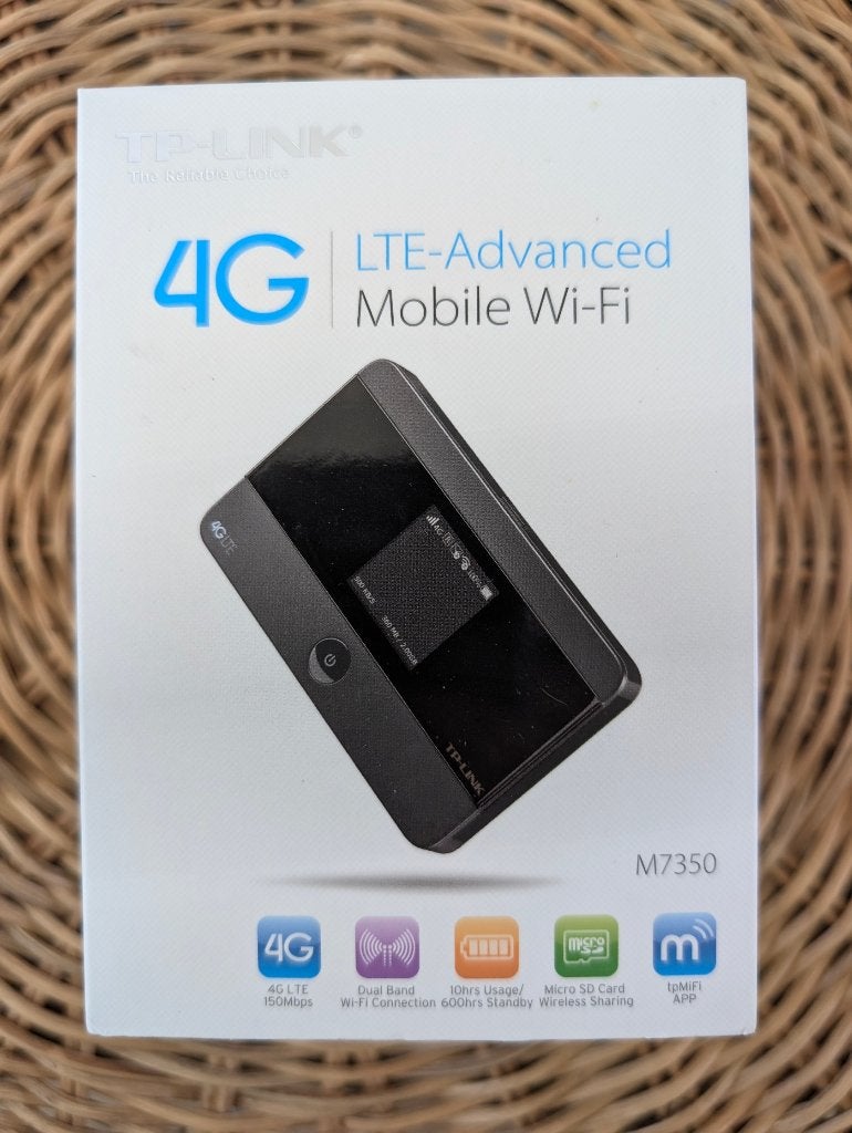 TP-Link M7350 4G LTE MiFi Router – Compleet in Doos, Ophalen of Verzenden, Zo goed als nieuw, Router met modem, TPLink