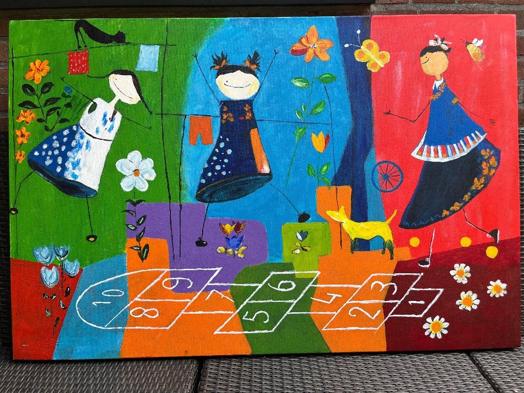 schilderijen voor kinderkamer, Ophalen, Zo goed als nieuw, Handgemaakt, Wanddecoratie
