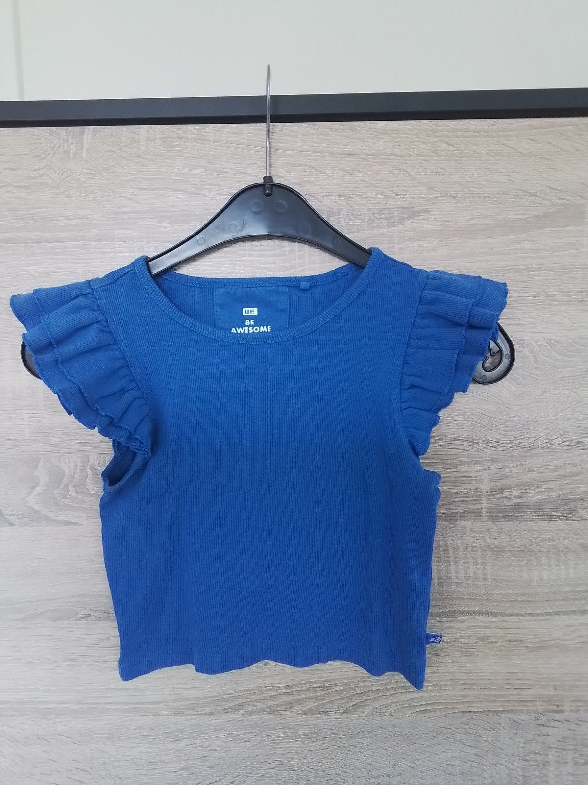 Blauw shirtje WE mt 158-164, WE, Meisje, Ophalen of Verzenden, Zo goed als nieuw