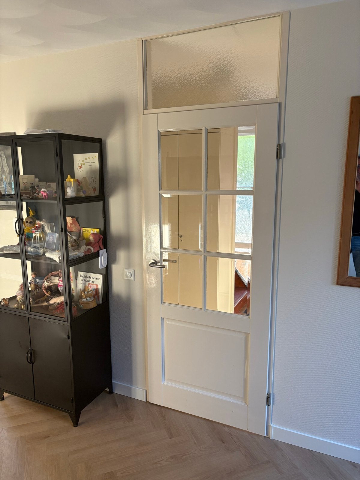 Binnendeur opdek met facetglas - 85x201cm, Ophalen, Gebruikt, 80 tot 100 cm, Binnendeur