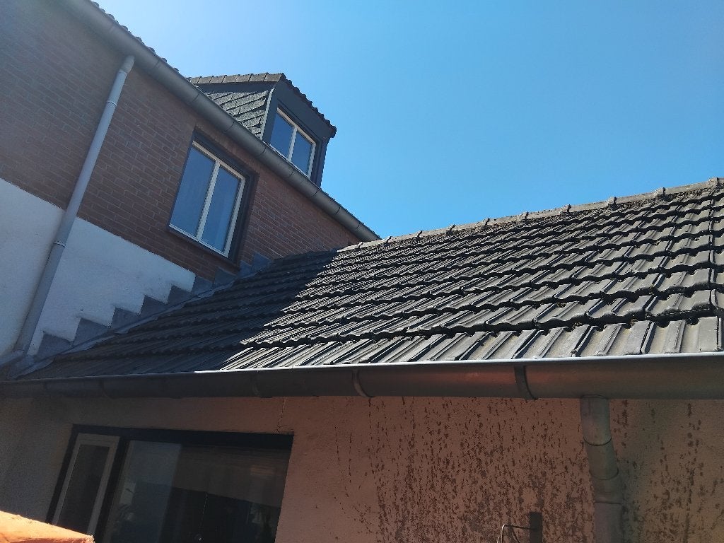 Vlakke Mulden pannen Zwart plm50 m2, Doe-het-zelf en Verbouw, Ophalen, Gebruikt, Steen of Klei, Zwart