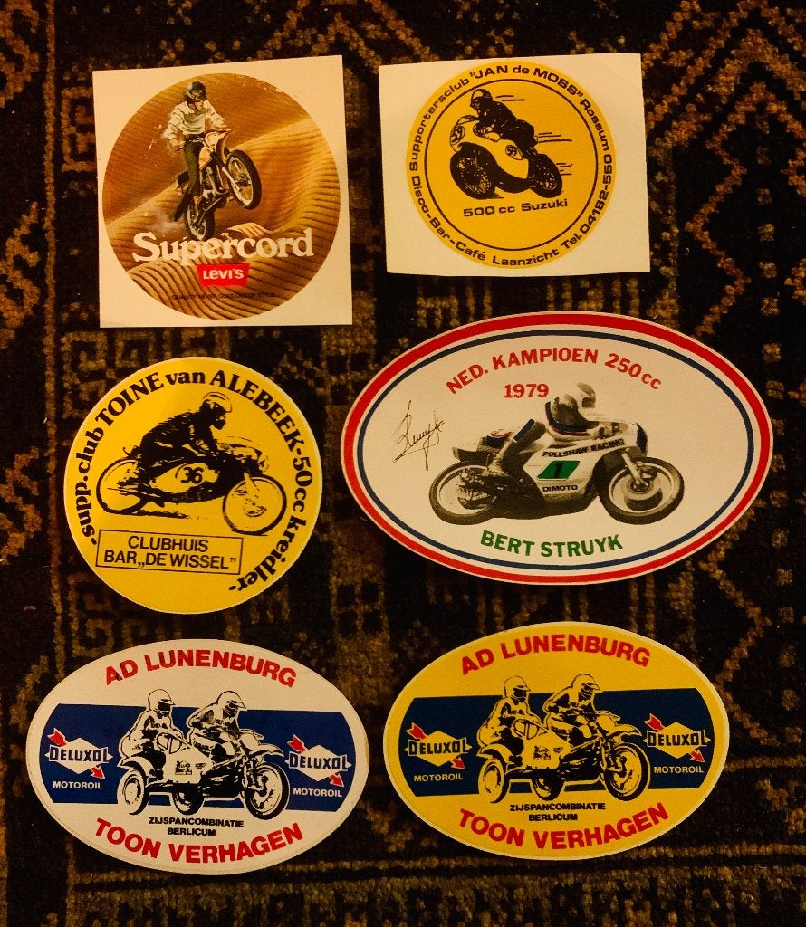 Vintage Stickers - Motorsport motoren, Verzamelen, Ophalen of Verzenden, Zo goed als nieuw, Motoren