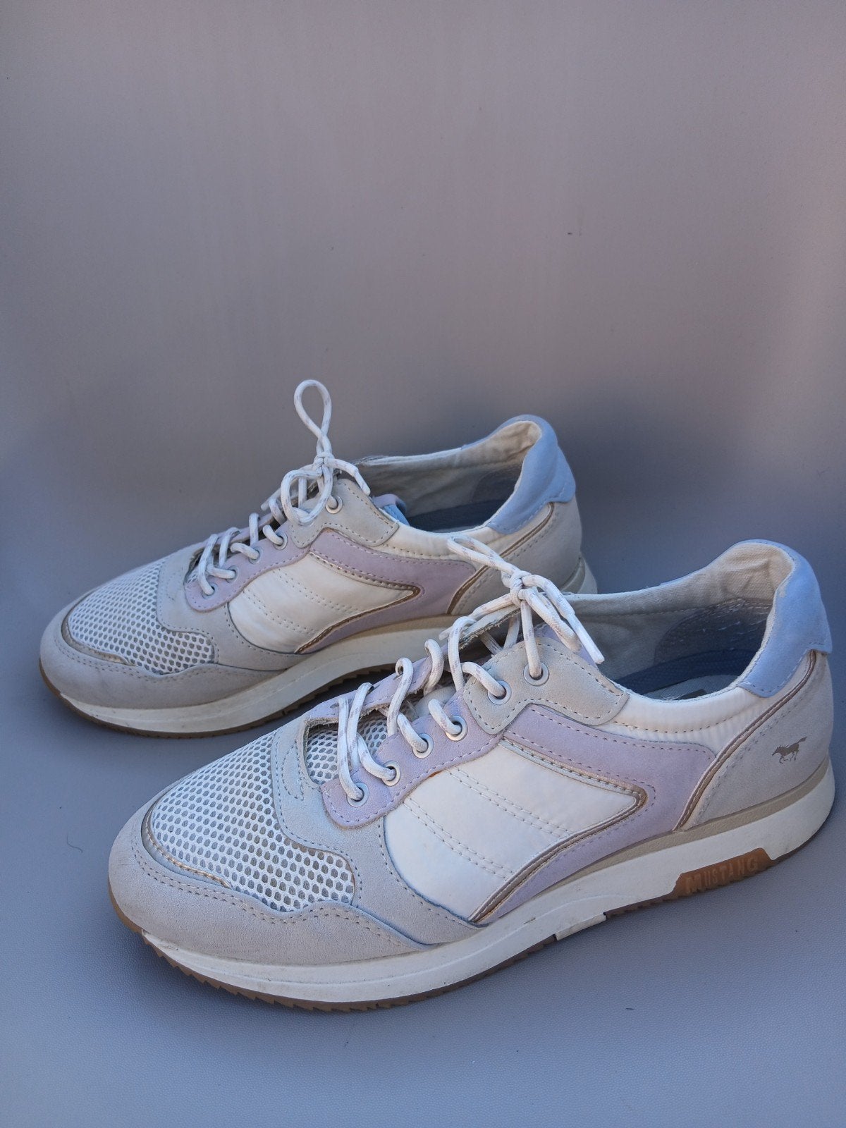 Mustang sneakers maat 38 - Zo goed als nieuw, Wit, Ophalen of Verzenden, Mustang, Sneakers of Gympen