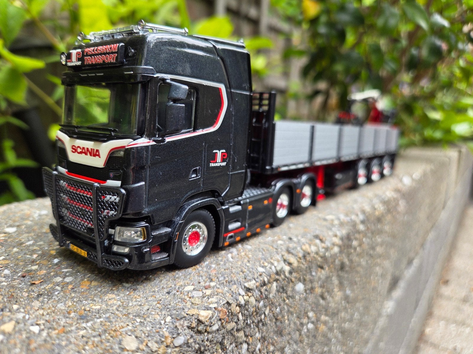 WSI Scania Pellegrom transport met stenenoplegger., Ophalen of Verzenden, Bus of Vrachtwagen, Wsi