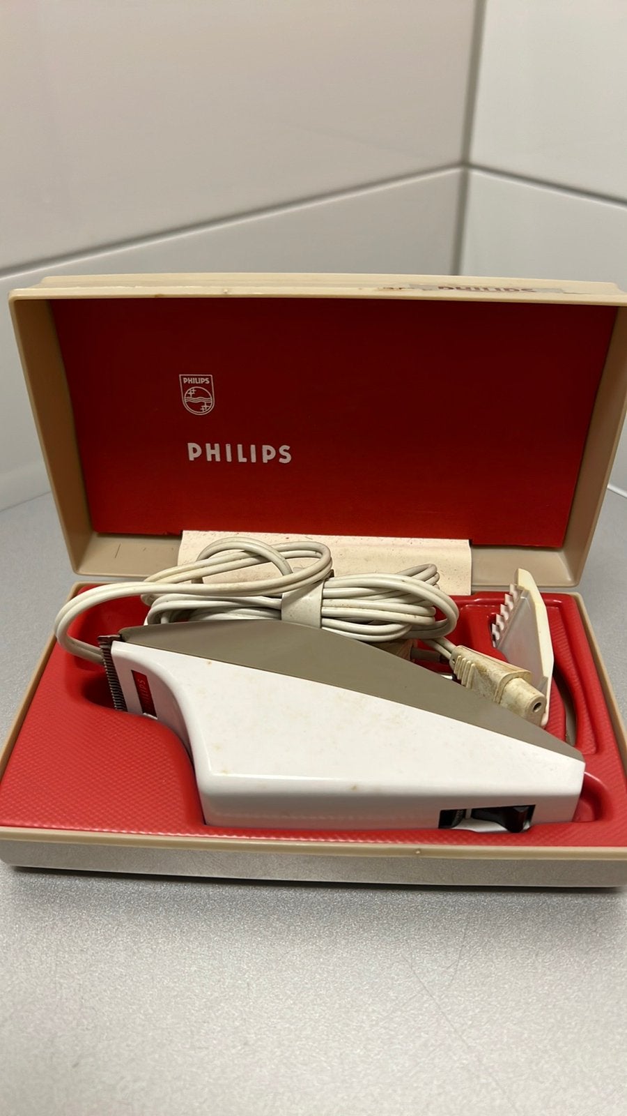 Vintage Philips tondeuse sc 8200, Ophalen of Verzenden, Zo goed als nieuw, Tondeuse