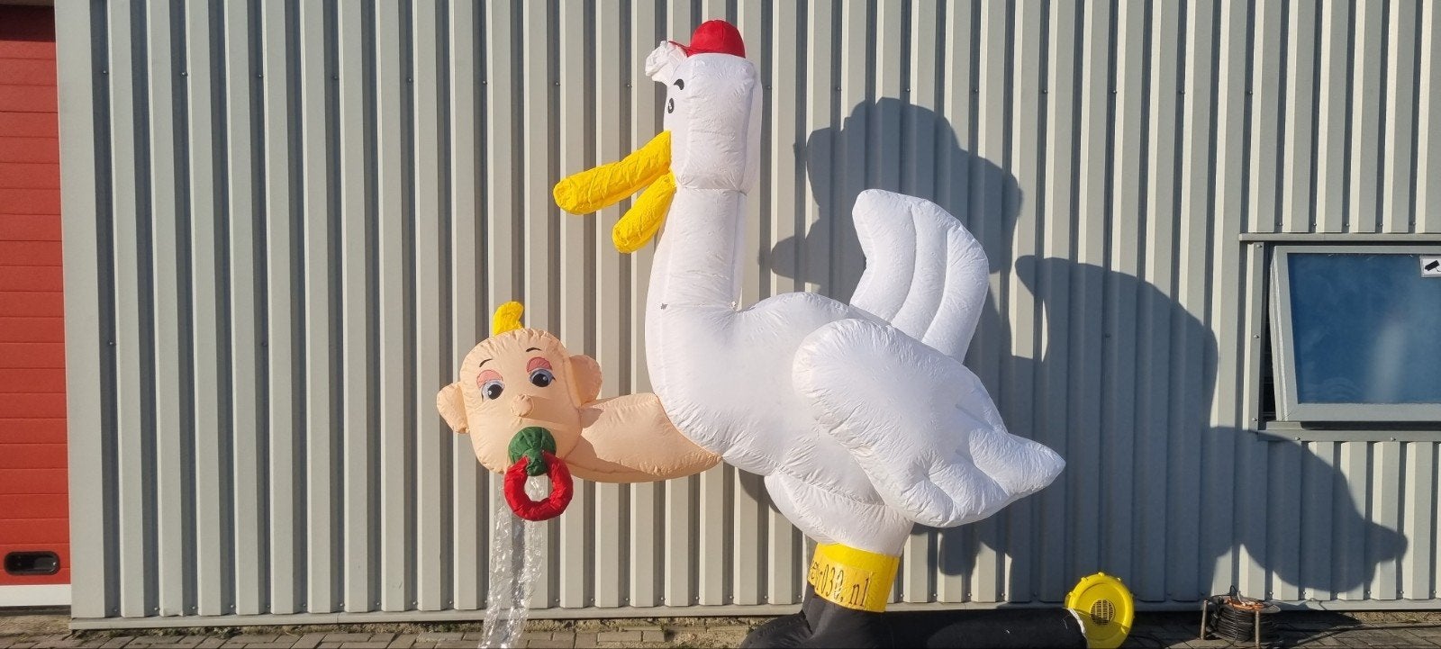 Ooievaar met baby te koop, Ophalen of Verzenden, Zo goed als nieuw, Geboorte of Huwelijk