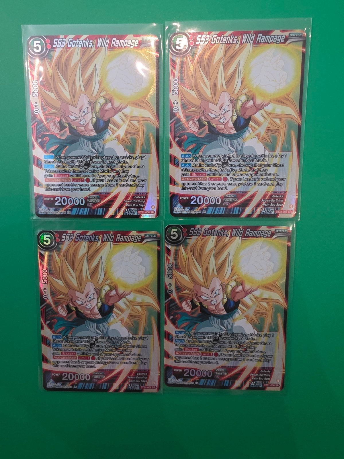 Gotenks, Wild Rampage - Dragon Ball BT31-006 SR, Ophalen of Verzenden, Zo goed als nieuw
