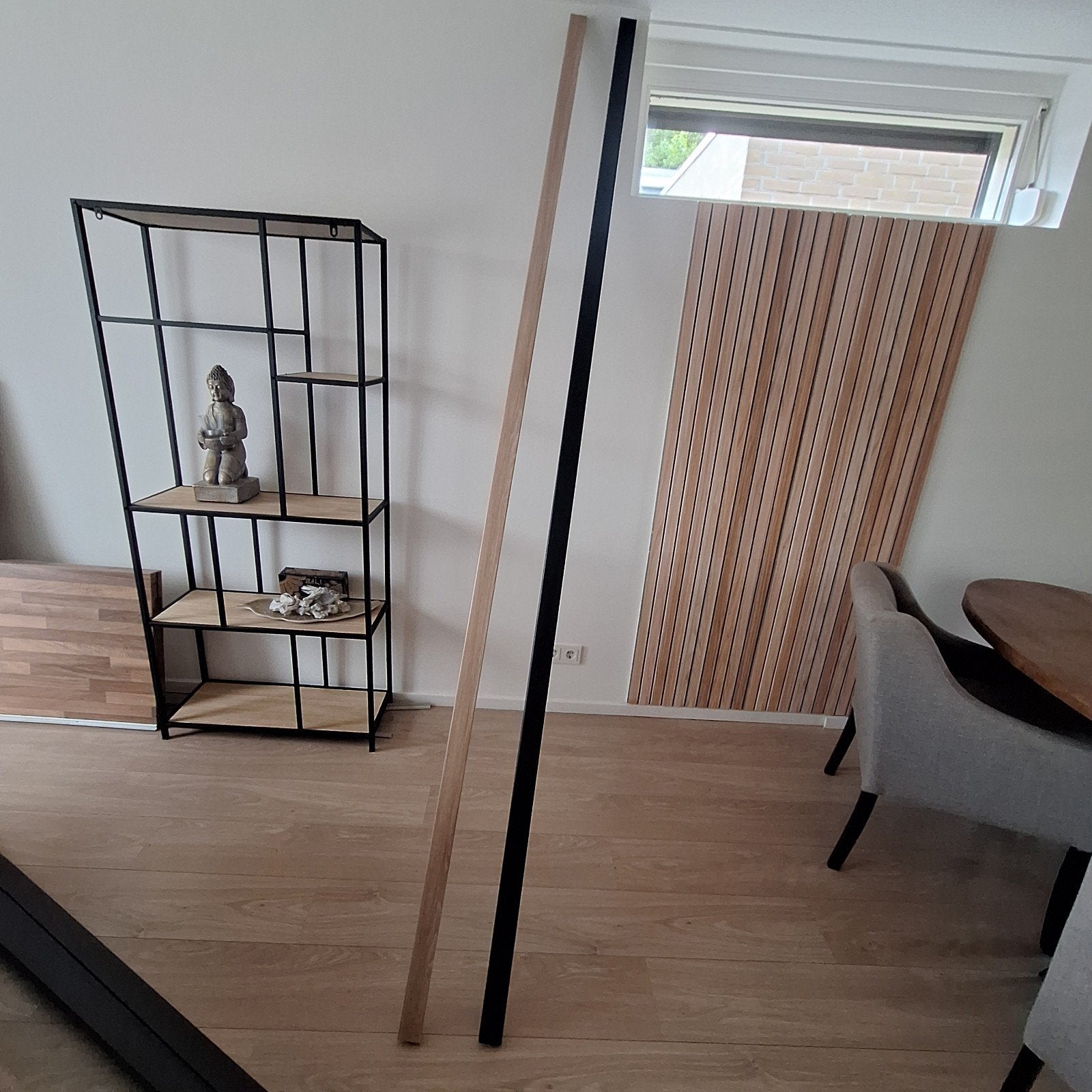 Vierkante trapleuning zwart of natuureiken 270 cm, Ophalen, 25 tot 50 mm, 250 tot 300 cm, Balk