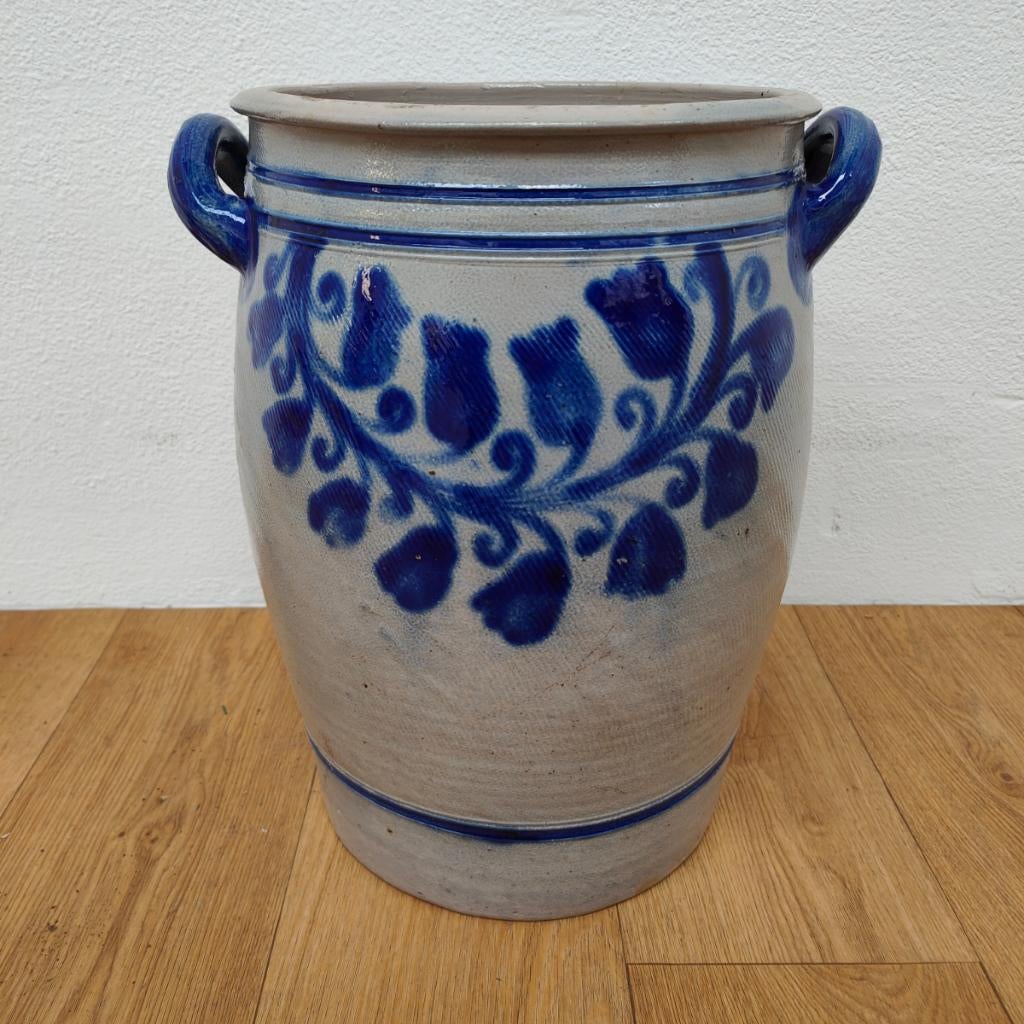 Grote Vintage aardewerk Keulse pot, smoutpot, bloempot 06, Tuin en Terras, Bloempotten, Valkenswaard, Gebruikt, Info@flashbackfurniture.nl