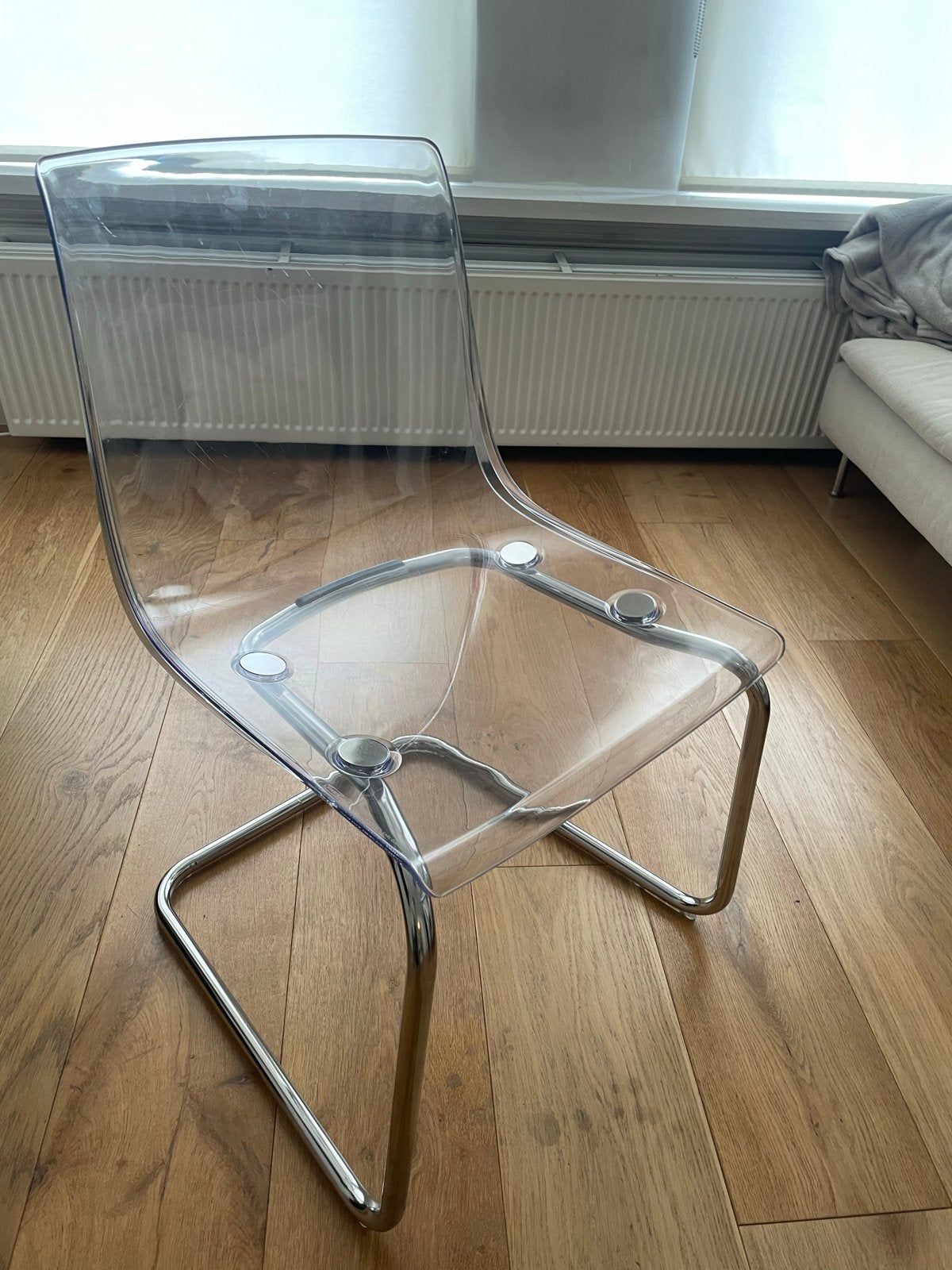 IKEA en vintage eetkamerstoelen voor ronde eettafel, Ophalen, Kunststof, Gebruikt, Overige kleuren