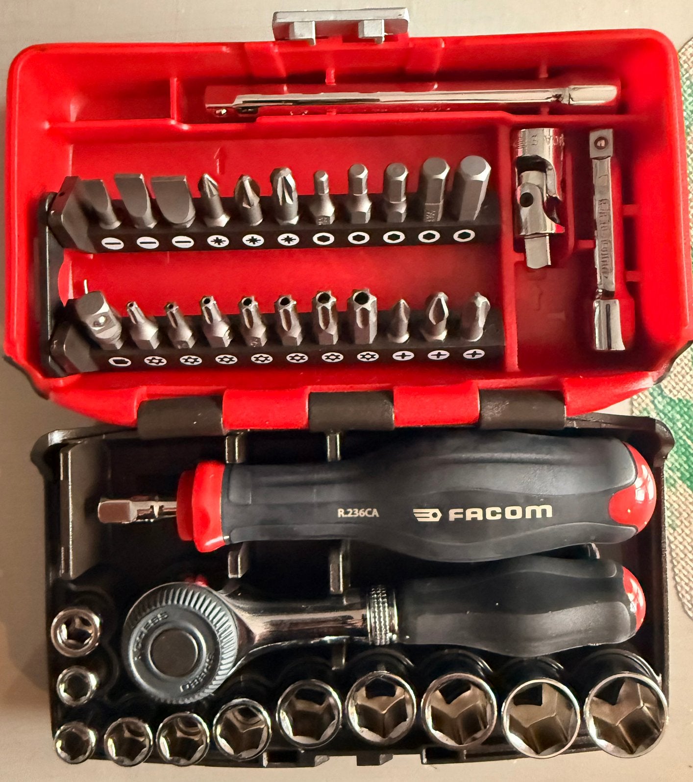 Facom R.360NANOPB Dopsleutelset Metrisch 1/4" 17-delig, Ophalen of Verzenden, Nieuw
