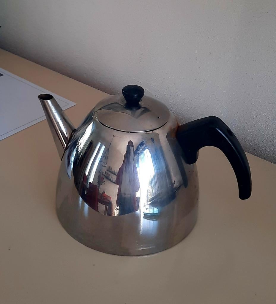 RVS Theepot dubbelwandig, Ophalen of Verzenden