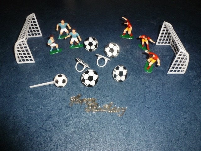 TAARTVERSIERING voetbalveld met spelers, Ophalen of Verzenden, Zo goed als nieuw, Versiering, Verjaardag
