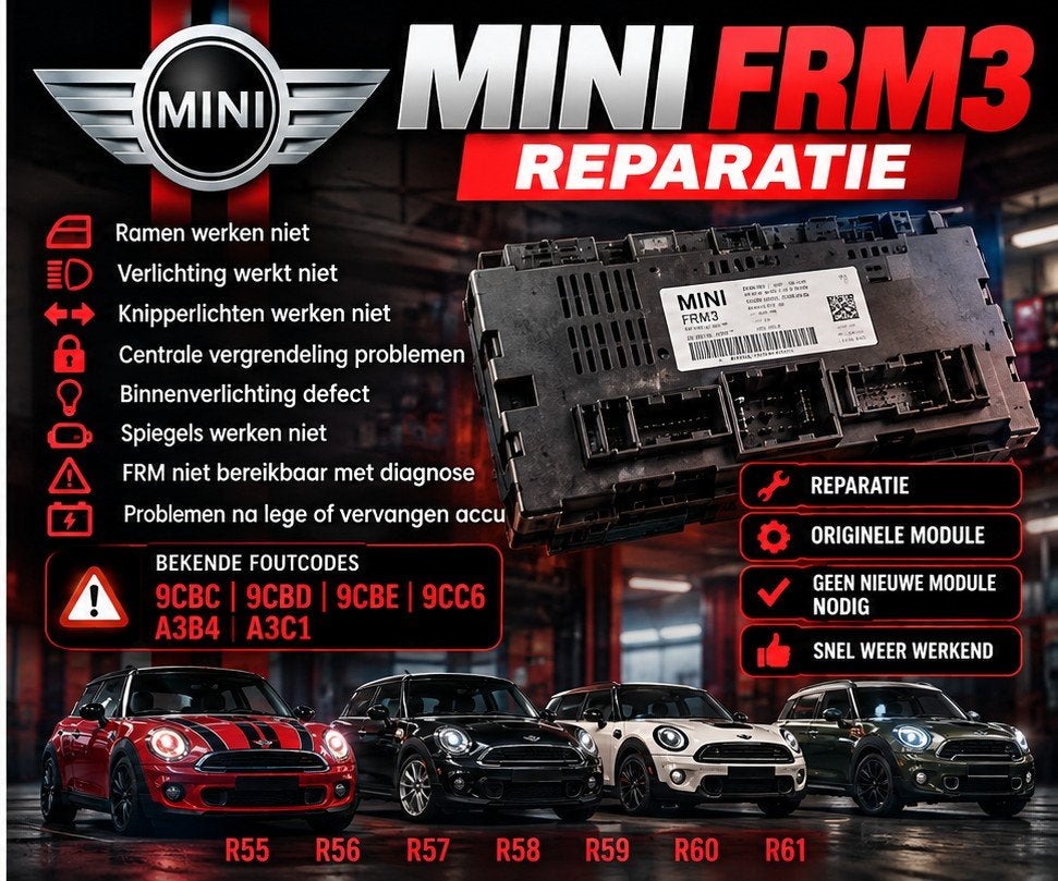 MINI Cooper R56 R55 FRM3 Defect – Ramen en Verlichting, Ophalen, Nieuw, BMW