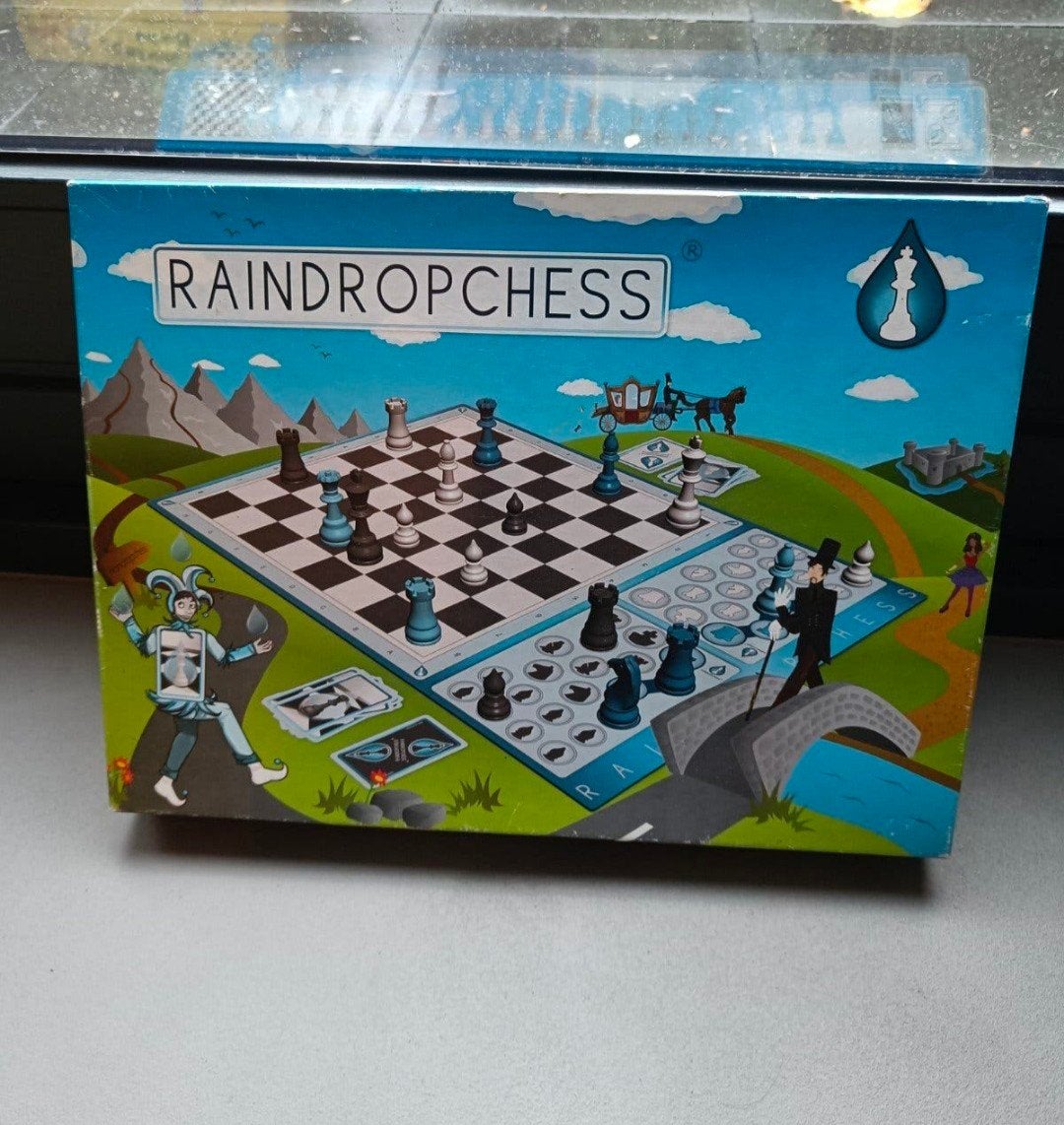 Raindropchess: Tactiek en Kans in een Innovatief Schaakspel, Een of twee spelers, Ophalen of Verzenden, Zo goed als nieuw