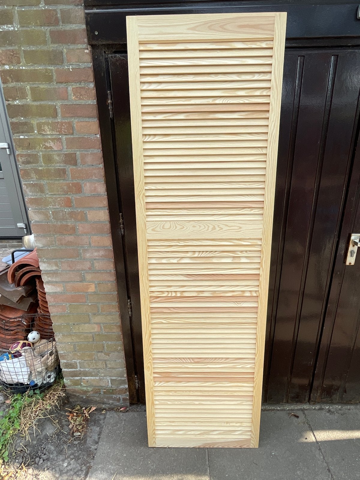Louvredeur 59x201 cm - Nieuw Houten deur, Ophalen, Minder dan 80 cm, Binnendeur, Nieuw