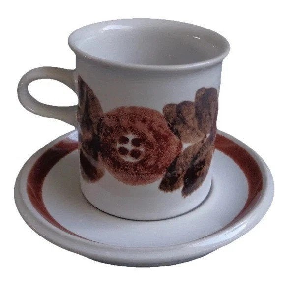 Arabia Finland Anemone Rosmarin kop en schotel vintage, Huis en Inrichting, Keuken | Servies, Coolsingel 104, 3011 AG Rotterdam, Netherlands