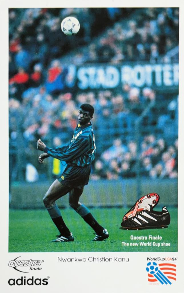 Spelerskaart Nwankwo Kanu - AFC Ajax Amsterdam, Ophalen of Verzenden, Zo goed als nieuw, Ajax, Spelerskaart
