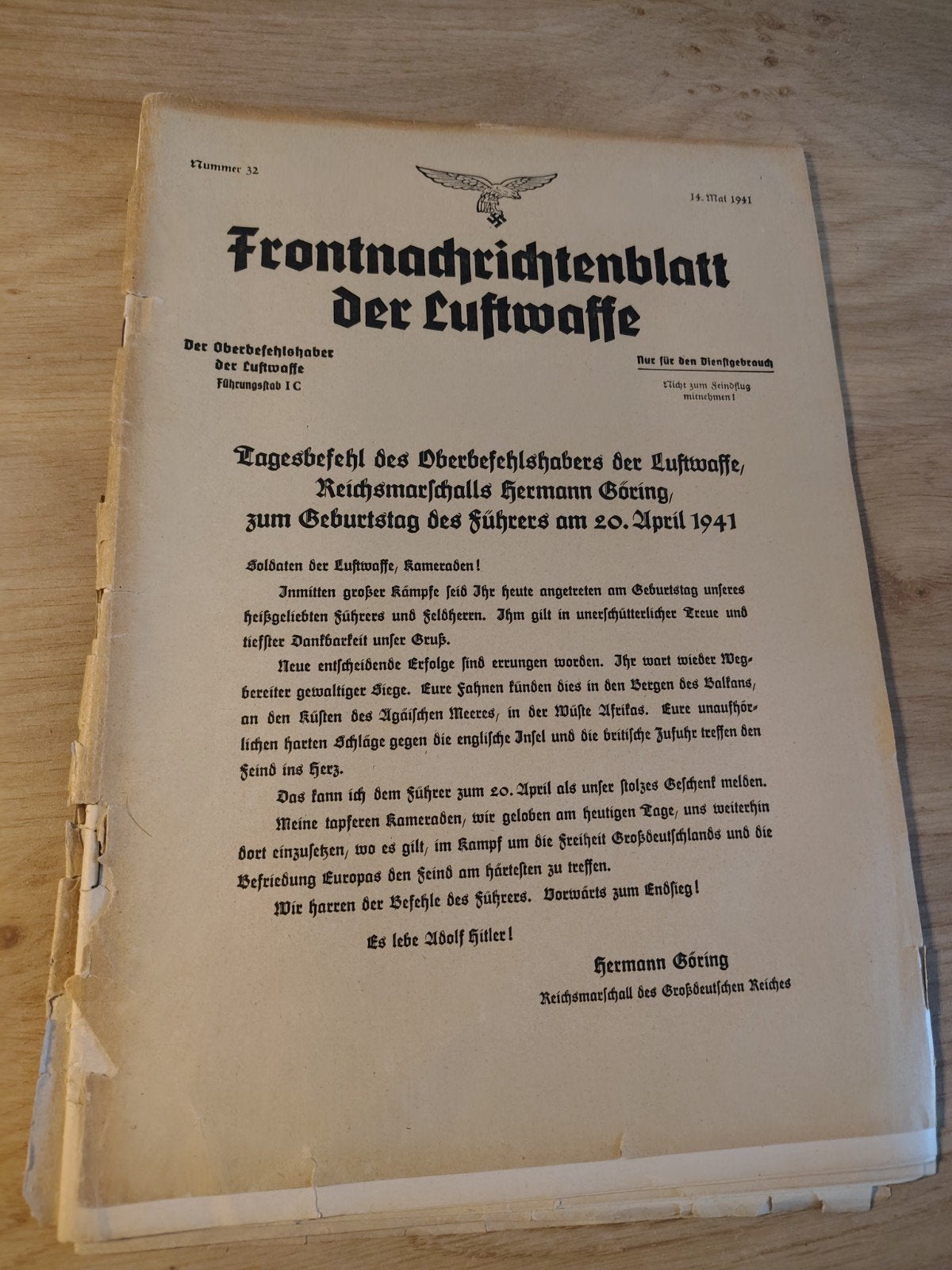 Frontnachrichtenblatt der Luftwaffe, Ophalen of Verzenden, Luchtmacht, Duitsland