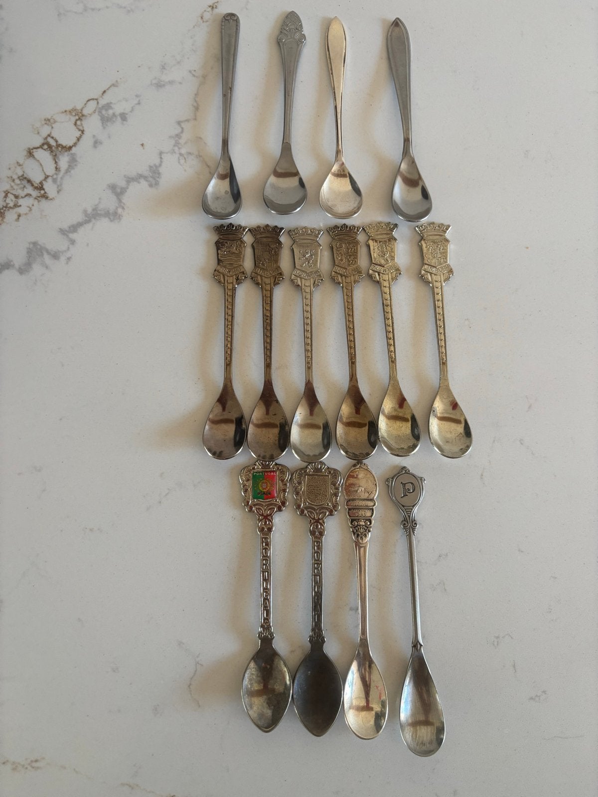 14 Vintage & Antieke Lepeltjes: Souvenir, Verzilverd, Decora, Antiek en Kunst, Ophalen of Verzenden