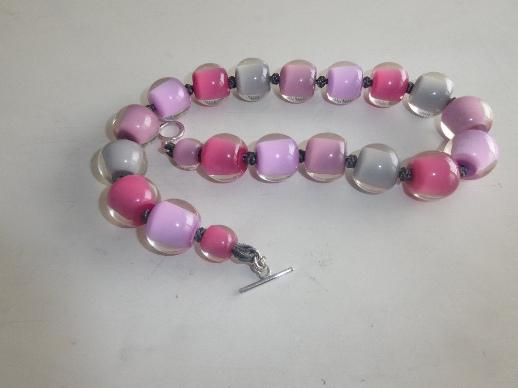 Zsiska ketting rose, Ophalen of Verzenden, Zo goed als nieuw, Roze, Kunststof