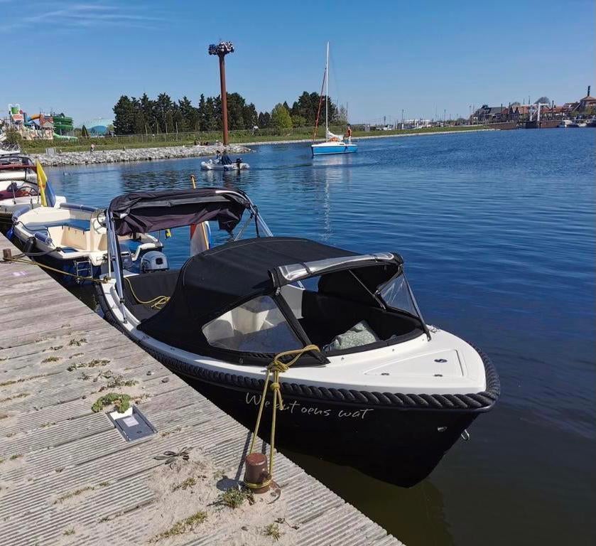 Wiedesloep met trailer en ligplaats, Watersport en Boten, Sloepen, Consoleboot, Gebruikt, Biminitop, Ophalen