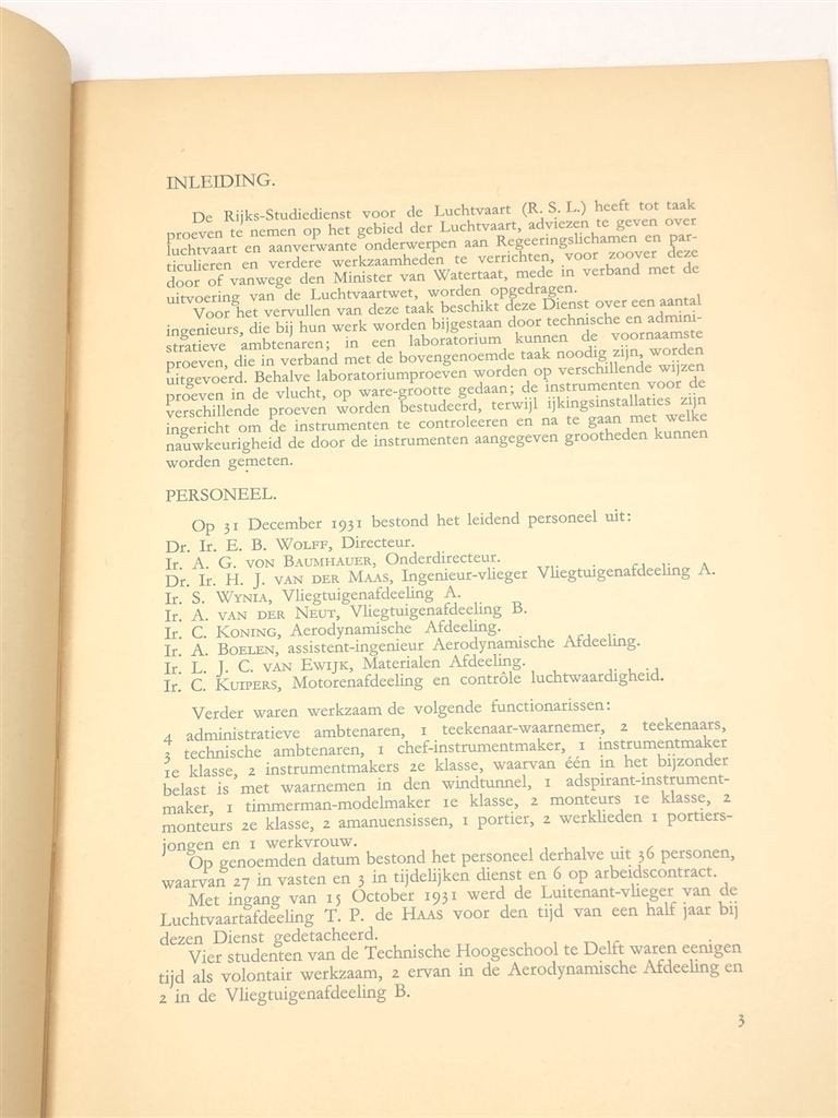 Rijks-Studiedienst Luchtvaart 1931 — Zeldzaam Verslag, Verzamelen, Gebruikt, Schaalmodel, -, -