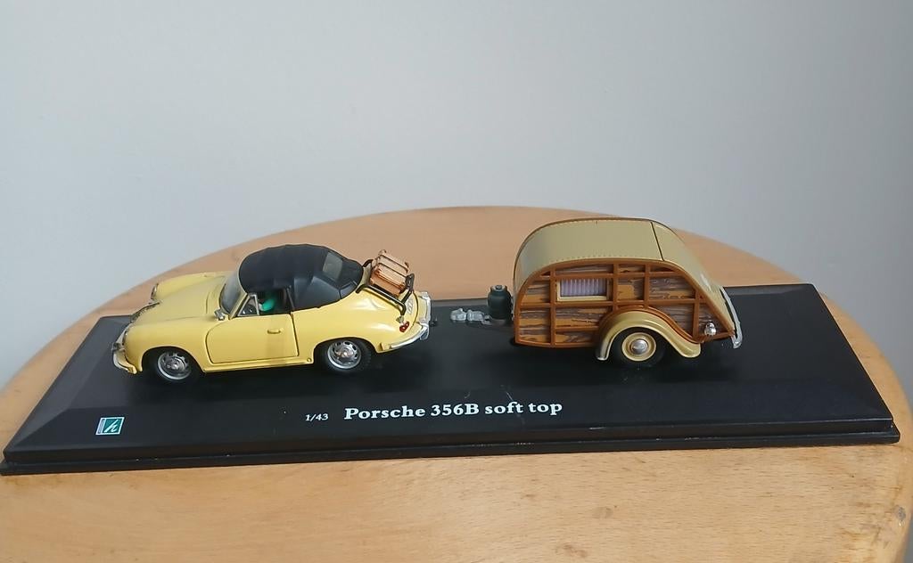 Porsche 356B cabriolet met caravan., Ophalen of Verzenden, Nieuw, Overige typen, Overige merken