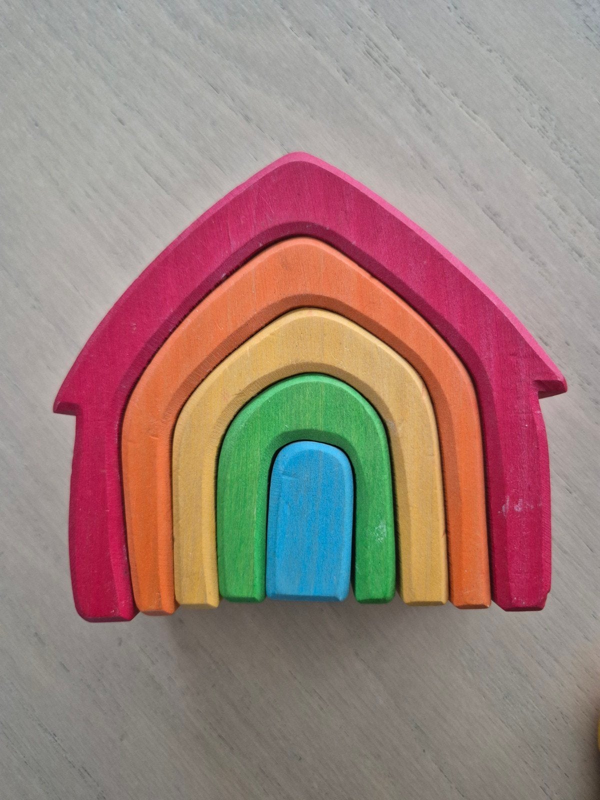 Grimm's Huisjes Regenboog Montessori Speelgoed, Ophalen, Zo goed als nieuw, Bouwen