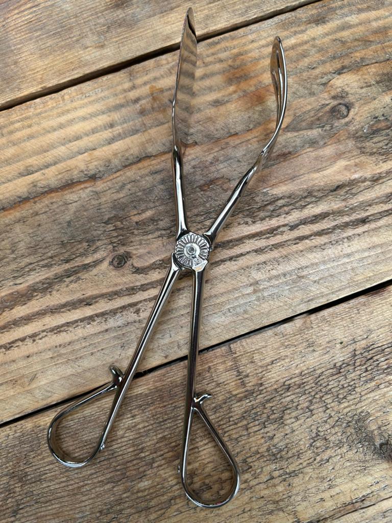 vintage verzilverde gebaksschep of -tang, Antiek en Kunst, Ophalen of Verzenden