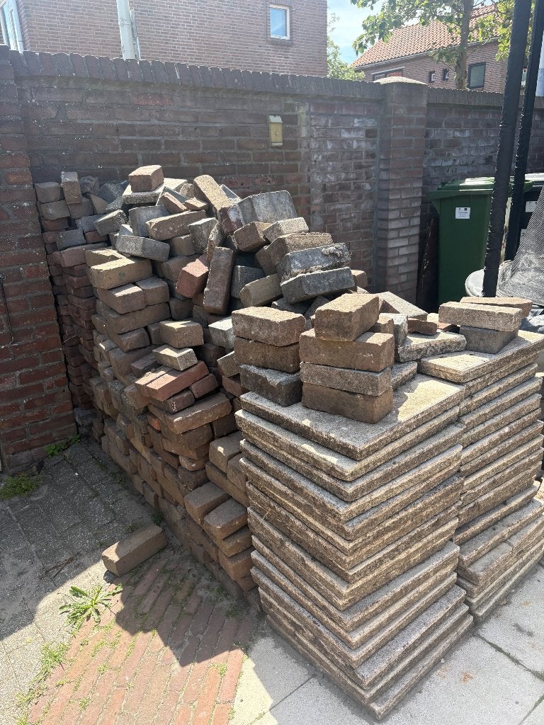 Keien en tegels gratis, Ophalen, Gebruikt, Beton, Terrastegels