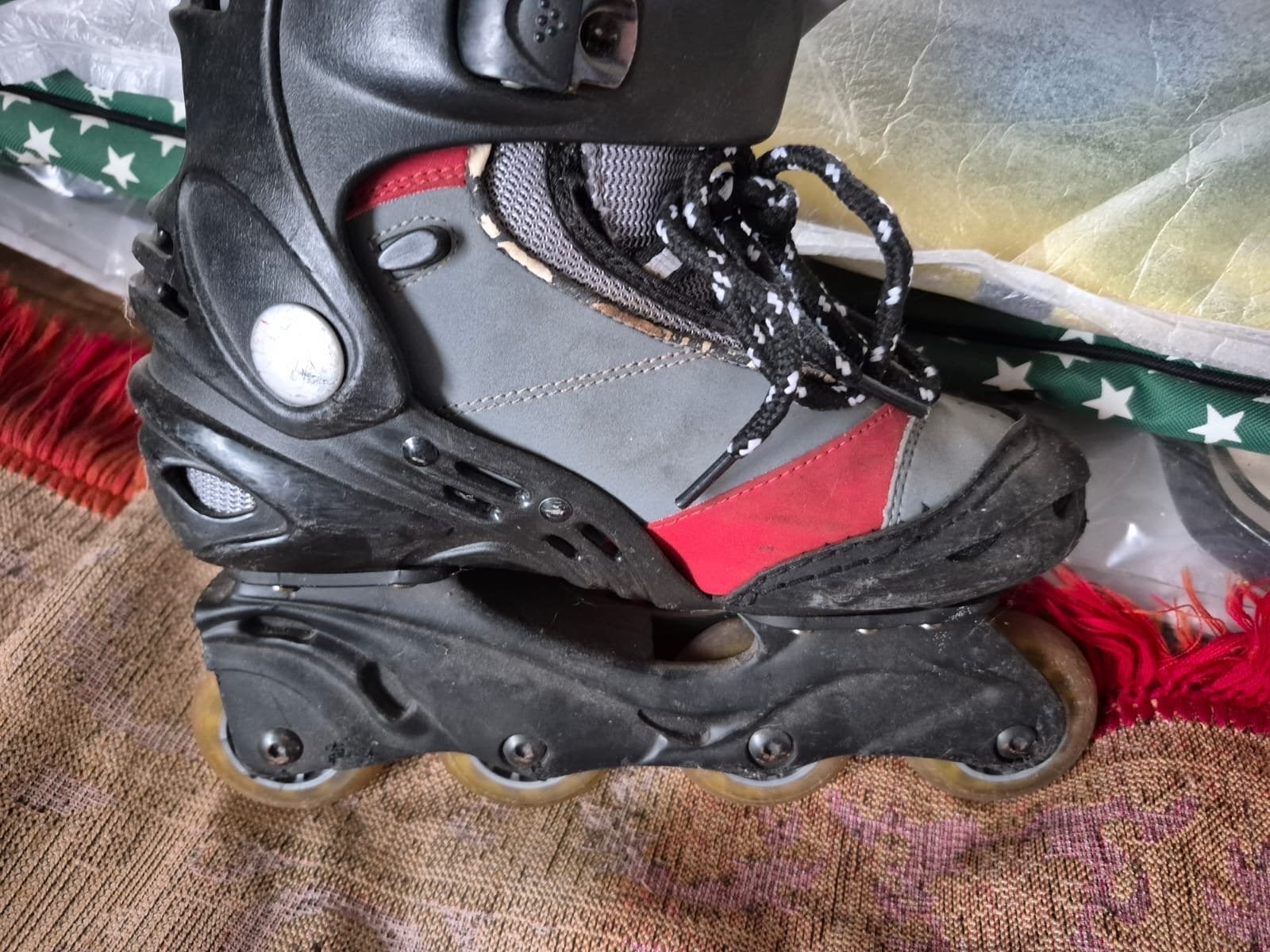 Inline skates met bescherming - Maat 38, Overige merken, Gebruikt, Kinderen, Ophalen of Verzenden