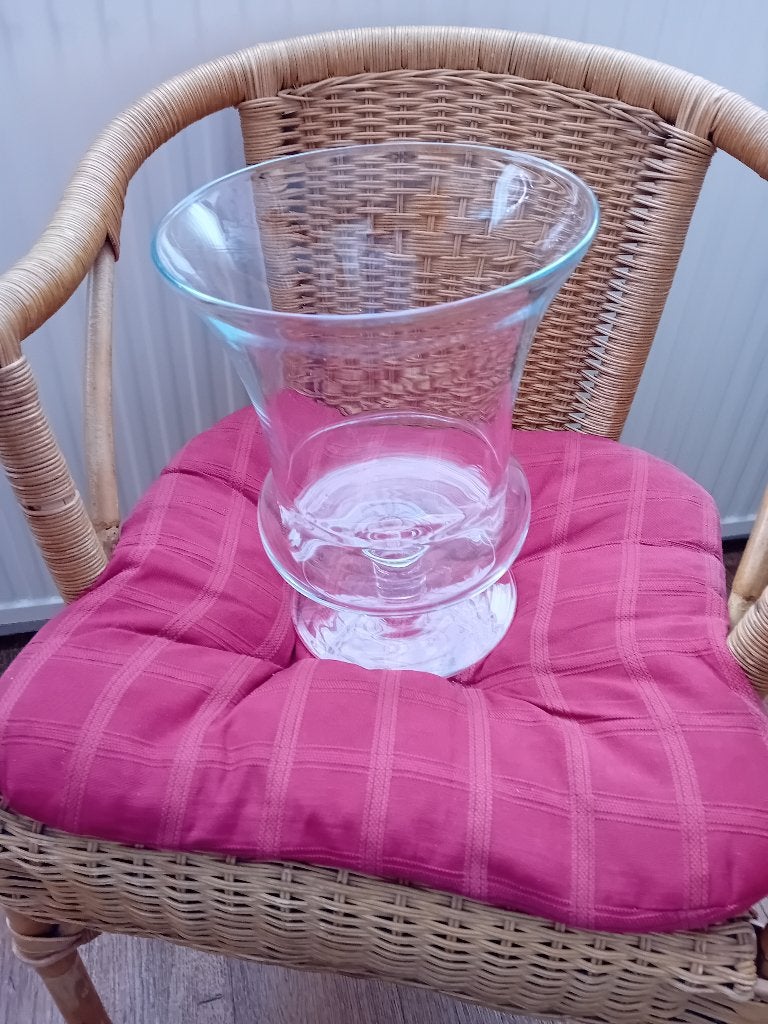Mooie grote bloemenvaas, Ophalen, Zo goed als nieuw, Transparant, Glas