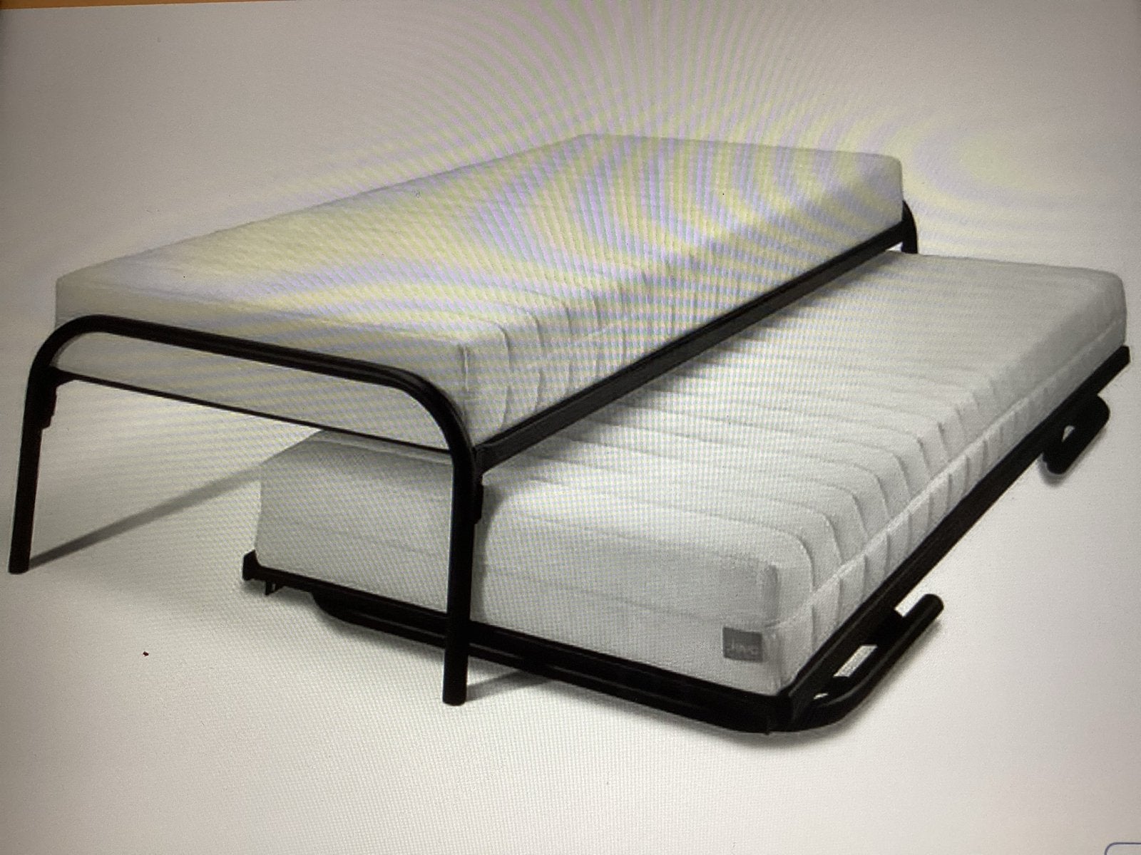 Uitschuifbaar eenpersoonsbed, Ophalen, 90 cm, Eenpersoons, Wit