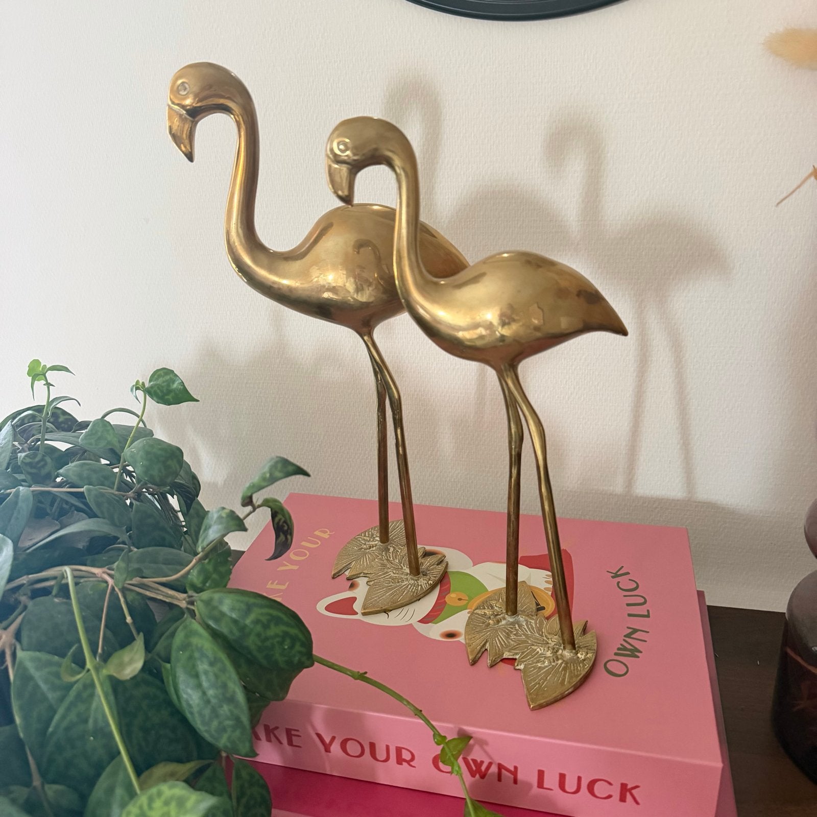 Messing Flamingo Beeldjes - Set van 2, Ophalen of Verzenden