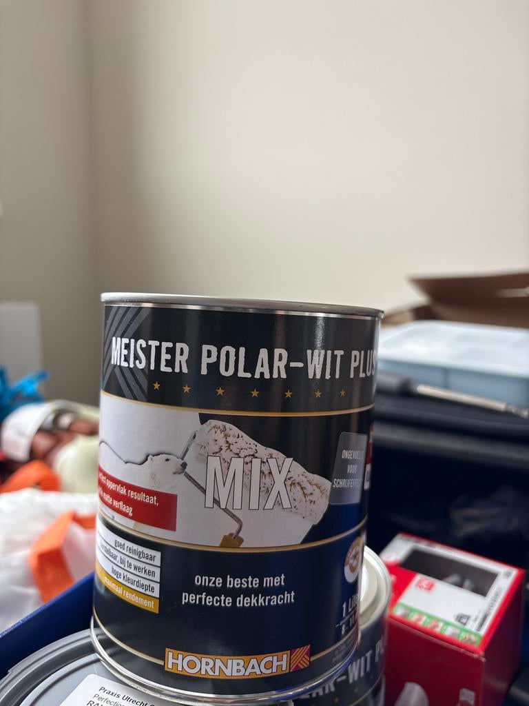 Twee potten Hornbach verf Farrow and Ball Preference Red, Nieuw, Ophalen of Verzenden, Verf, Minder dan 5 liter