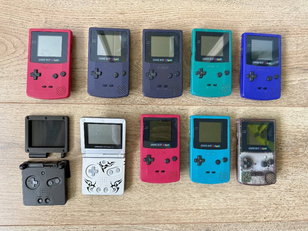 8x Gameboy Color + 1x Gameboy SP (defect), Ophalen of Verzenden, Gebruikt, Game Boy Color