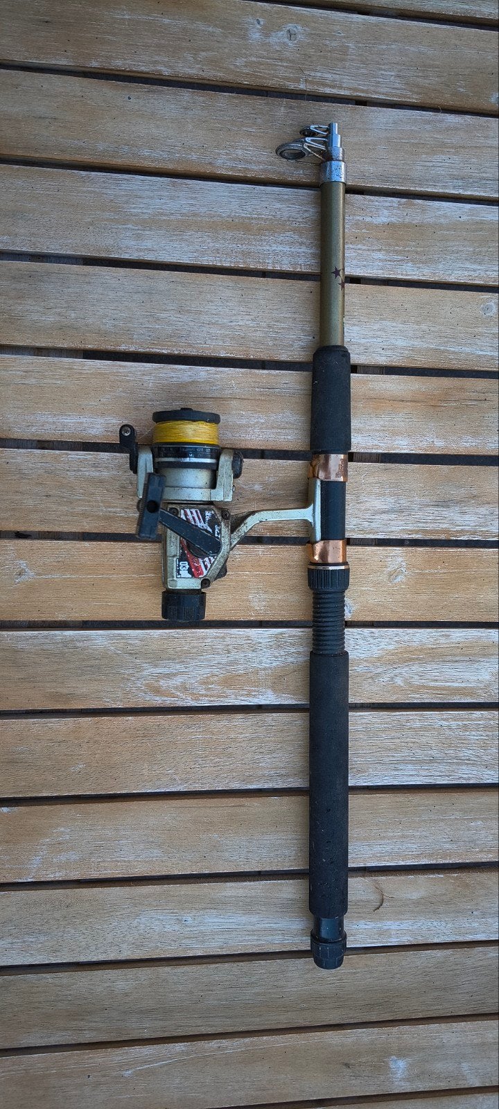 Leuke hengel met molen (defecten), Ophalen, Gebruikt, Werphengel