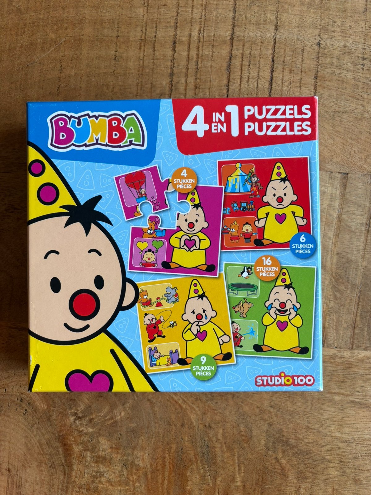 Bumba 4-in-1 puzzel – compleet – Studio 100, Ophalen of Verzenden, 10 tot 50 stukjes, Zo goed als nieuw