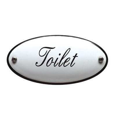 tekstbord Toiletten emaille - deurbord, Ophalen, HorecaBeelden, Nieuw, HorecaBeelden