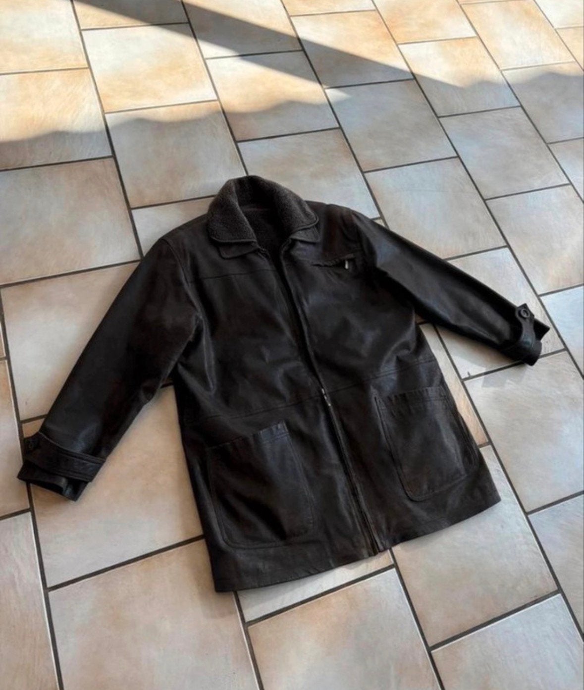 Bruin heren leren jack Cruise 36 vintage leather old money, Ophalen of Verzenden, Zo goed als nieuw, Maat 52/54 (L), Bruin