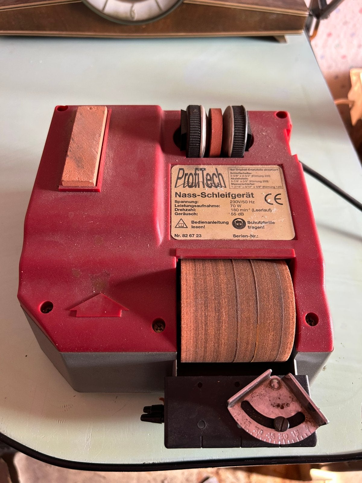 ProfiTech Natslijpmachine + reserve slijpstenen!, Ophalen, Gebruikt, Overige typen