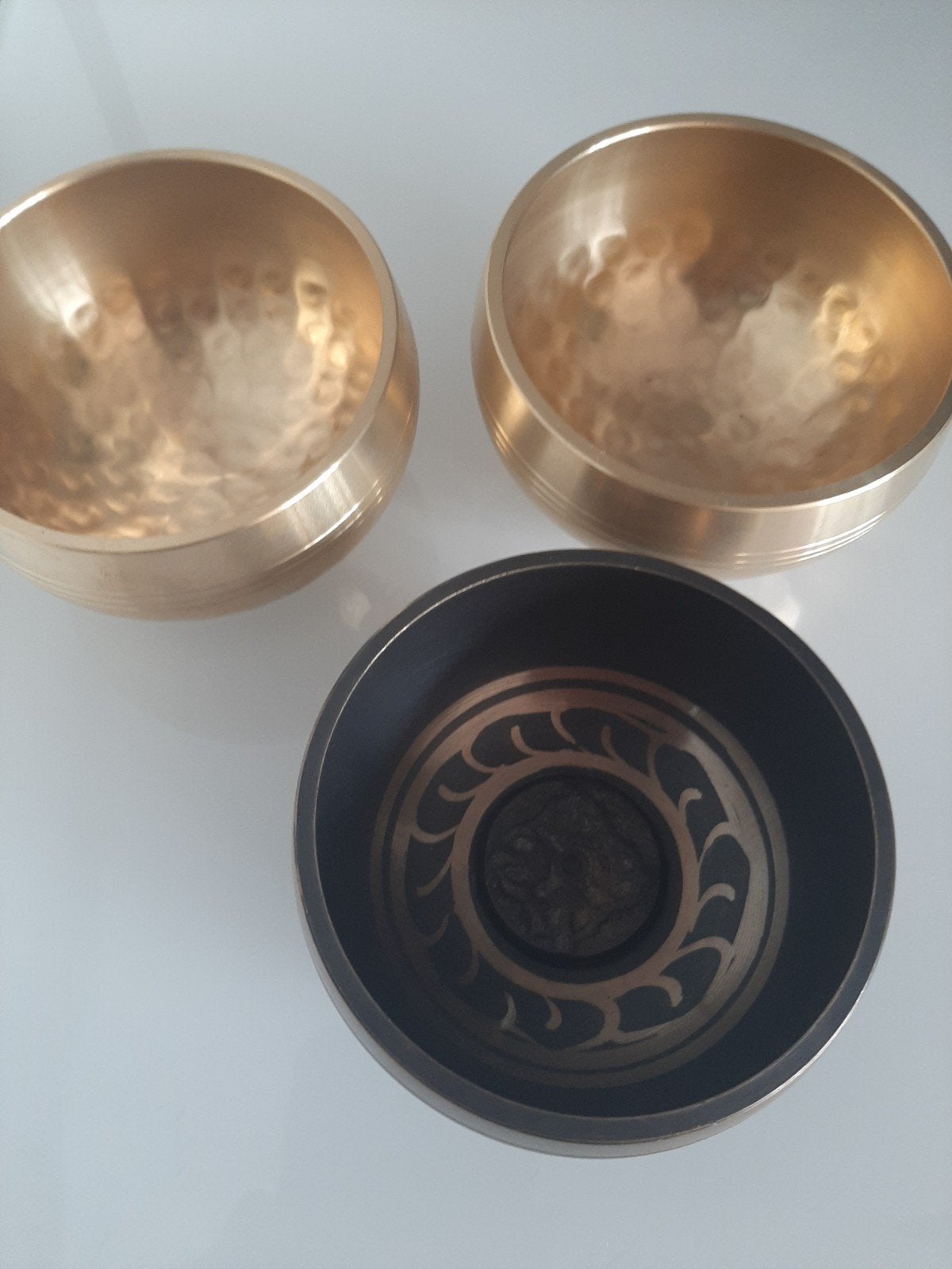 3 klankschalen met 2 slaghout voor samen 55 euro, Ophalen of Verzenden, Zo goed als nieuw, Overige soorten