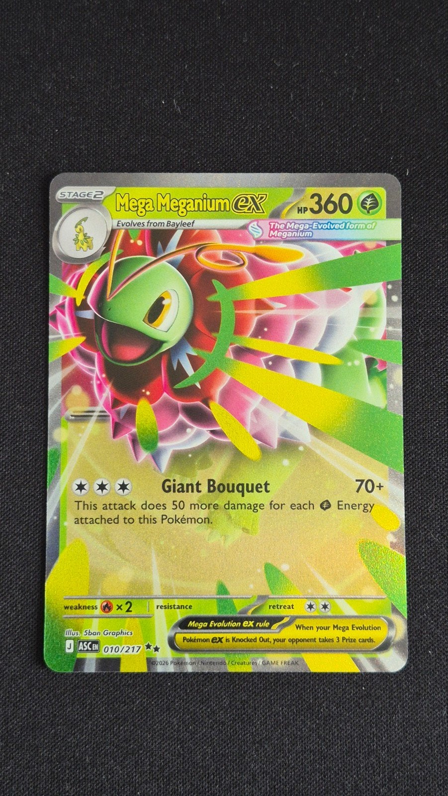 Mega Meganium ex 010/217 – Mega Evolution: Ascended Heroes, Verzenden, Zo goed als nieuw, Losse kaart