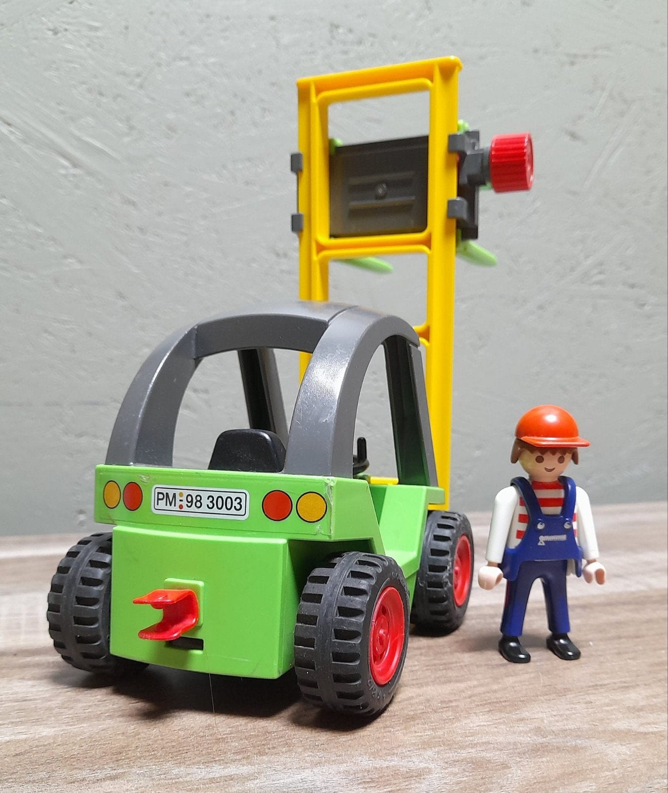 B13 - Playmobil Vorkheftruck 3003 uit 1988 met figuur, Ophalen of Verzenden, Gebruikt