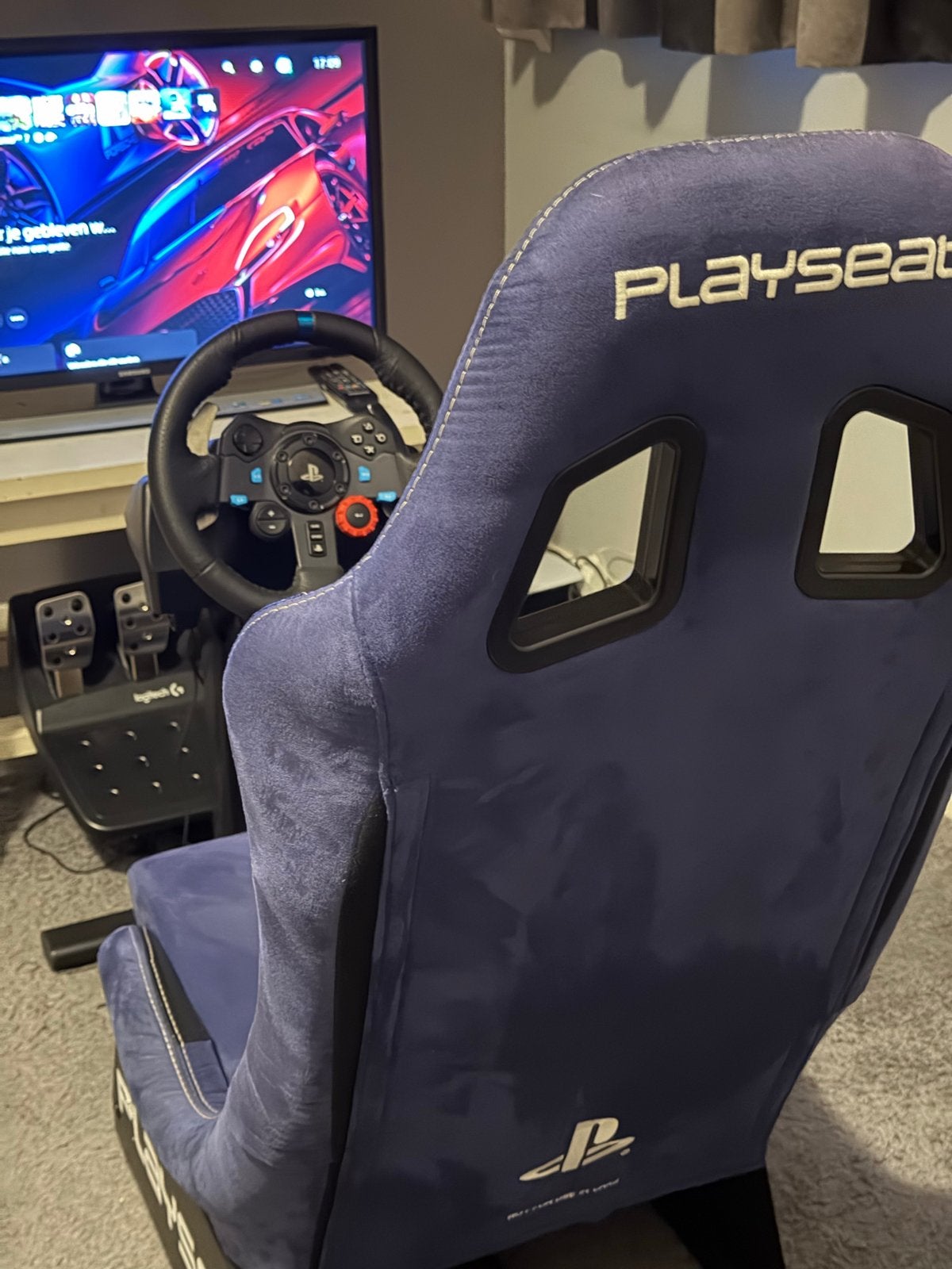 Playseat Evolution Alcantara met Logitech G29 racestuur, Ophalen, Zo goed als nieuw, Stuurtje of Sportattribuut