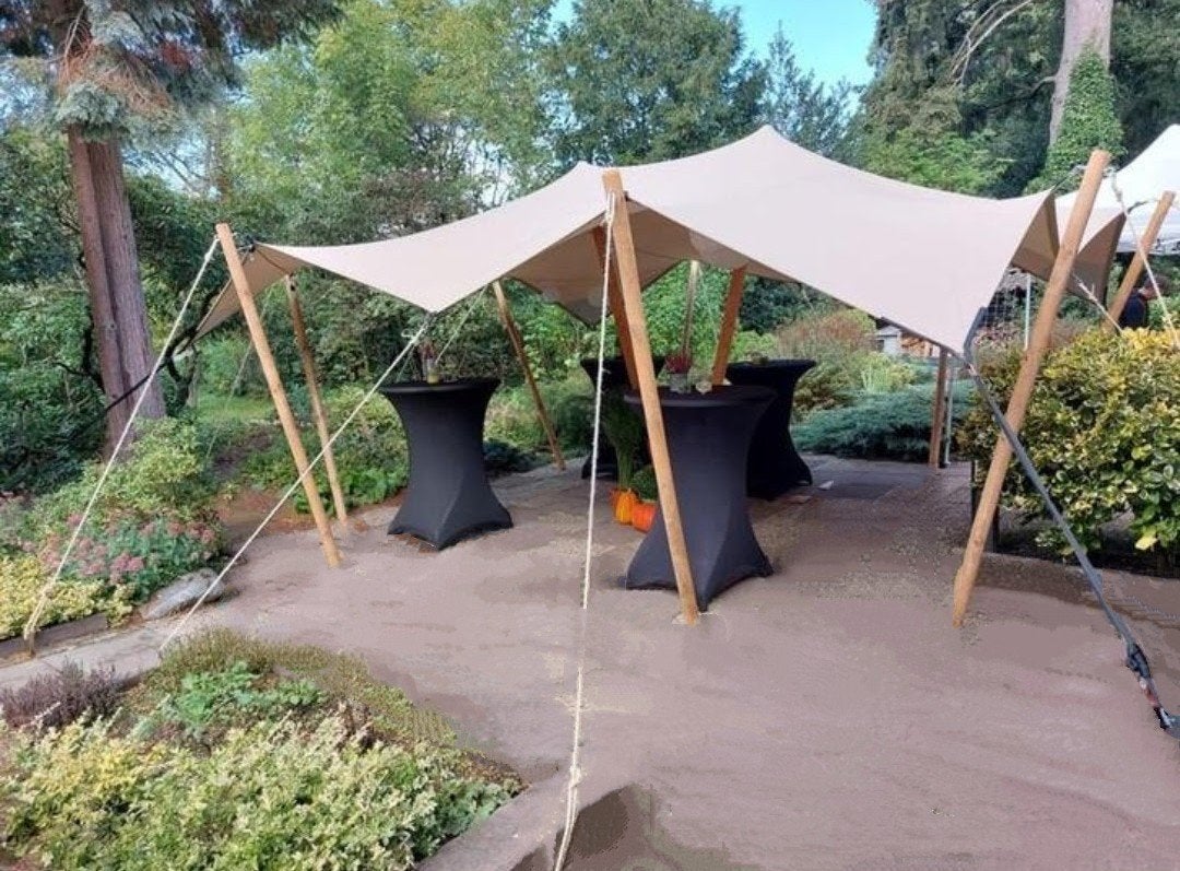 Partytent, tarp, stretchtent, 5x5,5 meter, Tuin en Terras, Ophalen of Verzenden, Minder dan 5 meter